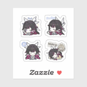 Columbina Genshin Impact 4er Stickerbogen Aufkleber