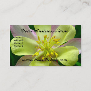 Columbine Floral Business Card Visitenkarte