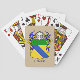 Columbo Heraldischer Schild mit Mantle Spielkarten