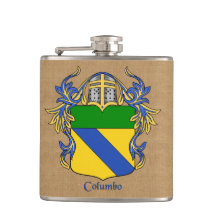 Columbo Heraldischer Schild mit Mantle und Helm