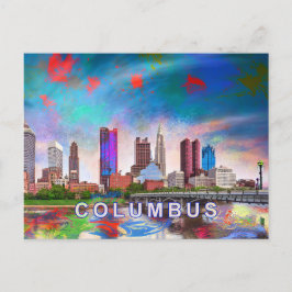 Columbus Abstrakt Art Postkarte