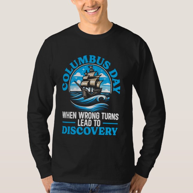 Columbus Day America 1492 USA Discovery Christophe T-Shirt (Vorderseite)
