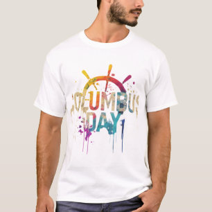Columbus Day Basic White T - Shirt