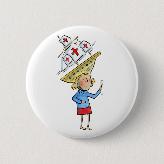 Columbus Day Button (Vorderseite)