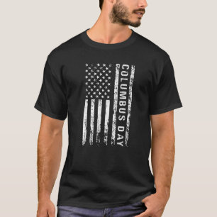 Columbus Day Discovery America US-Flagge weiß T-Shirt