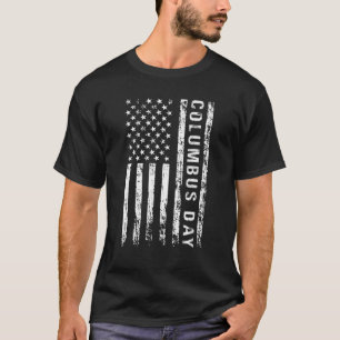 Columbus Day Discovery America US-Flagge weiß T-Shirt