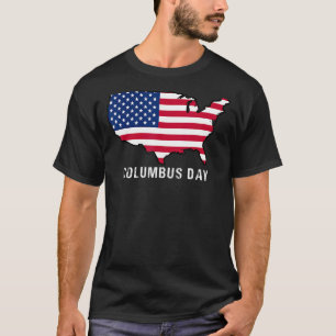 Columbus Day Discovery America US Map T-Shirt