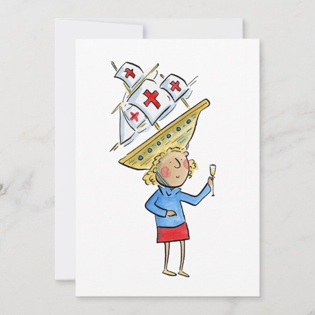 Columbus Day Einladung (Vorderseite)