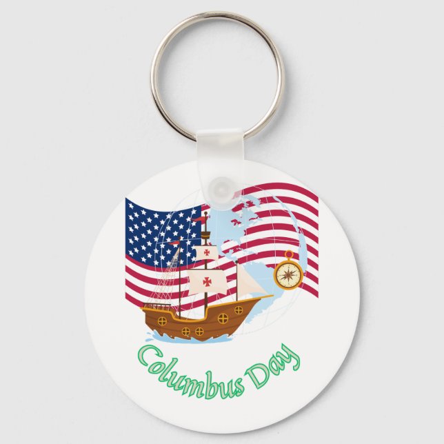 Columbus Day Schlüsselanhänger (Vorderseite)
