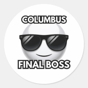 Columbus Endgegner Cool Emoji Aufkleber