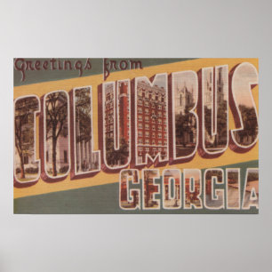 Columbus, Georgia - große Buchstabe-Szenen 2 Poster