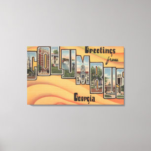 Columbus, Georgia - große Buchstabe-Szenen Leinwanddruck