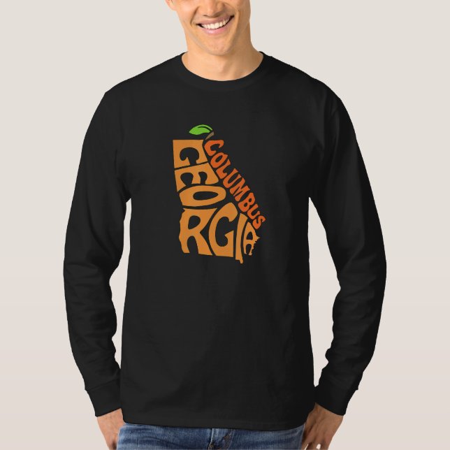 Columbus Georgia Hometown Peach State Design T-Shirt (Vorderseite)
