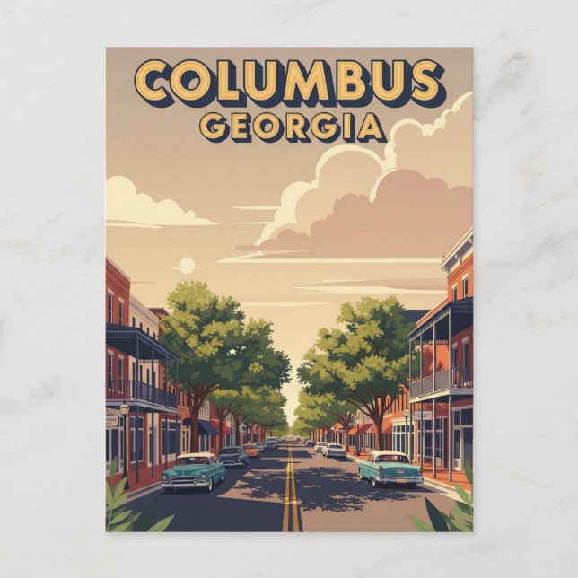Columbus Georgia Reise Postkarte (Vorderseite)