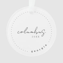 Columbus Georgia Reisen Vereinigte Staaten Simple Ornament