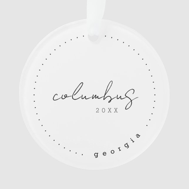 Columbus Georgia Reisen Vereinigte Staaten Simple Ornament (Vorderseite)