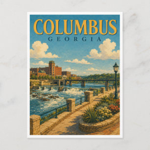 Columbus Georgia RiverWalk GeoSaga Postkarte