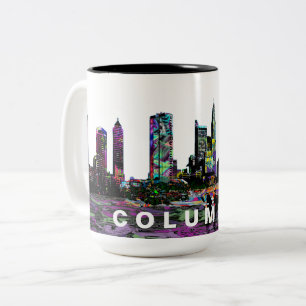 Columbus Graffiti Skyline  Zweifarbige Tasse