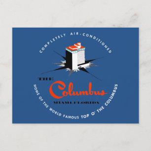 Columbus Hotel Miami Florida Postkarte