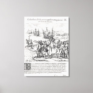 Columbus in, was zuerst Indien genannt wurde Leinwanddruck