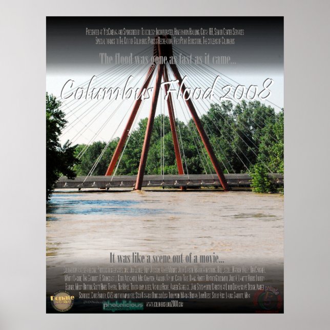 Columbus Indiana Flood of 2008 Poster (Devant)