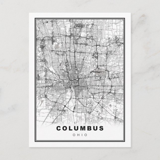 Columbus-Karte Postkarte (Vorderseite)
