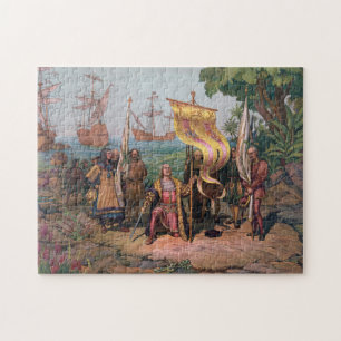 Columbus Landing in America Painting (1892)