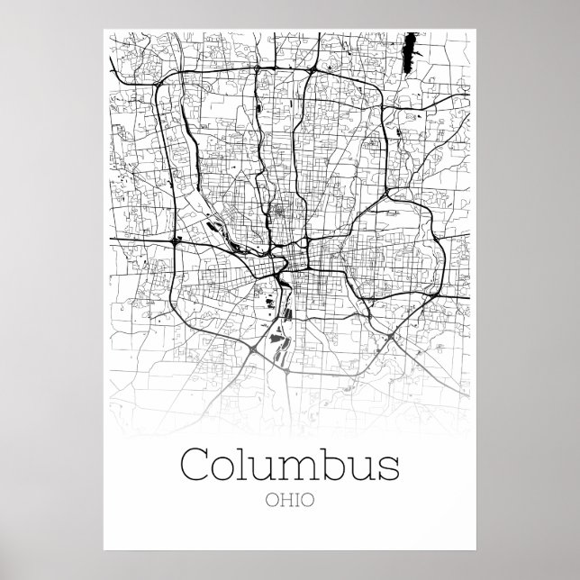 Columbus Map - Ohio - City Map Poster (Vorne)