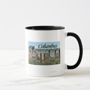 Columbus, Montana - große Buchstabe-Szenen Tasse