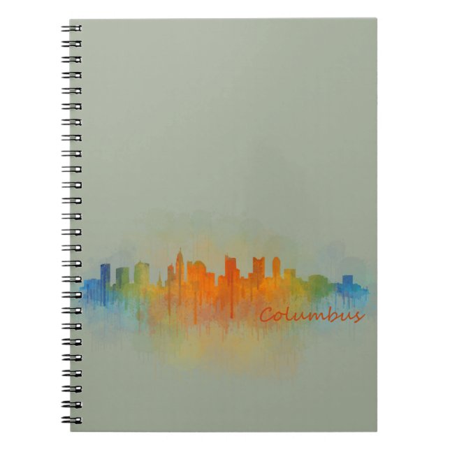 Columbus Ohio, City Skyline, v3, Notizblock (Vorderseite)