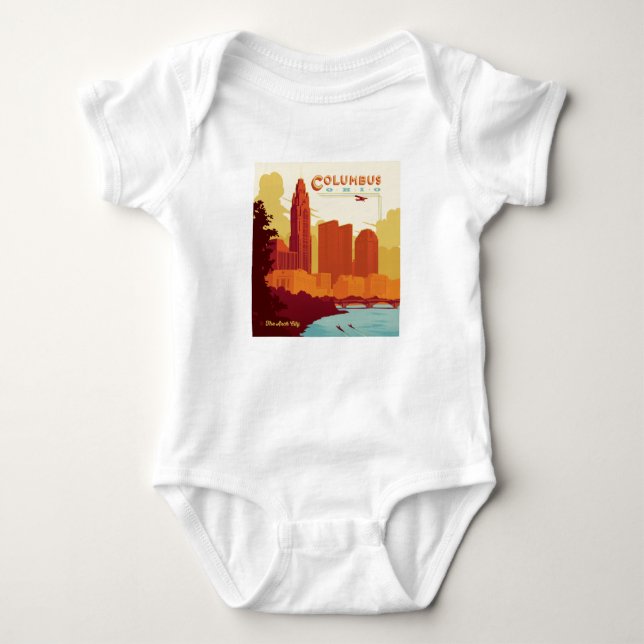 Columbus Ohio | Die Stadt Arch Baby Strampler (Vorderseite)
