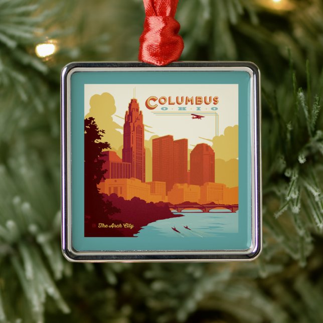 Columbus Ohio | Die Stadt Arch Ornament Aus Metall (Baum)