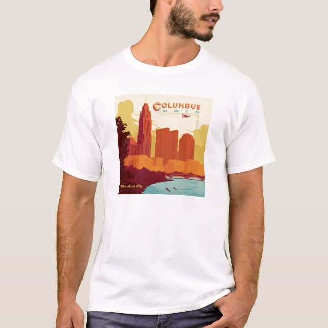 Columbus Ohio | Die Stadt Arch T-Shirt (Vorderseite)