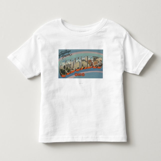 Columbus, Ohio - große Buchstabe-Szenen 2 Kleinkind T-shirt (Vorderseite)