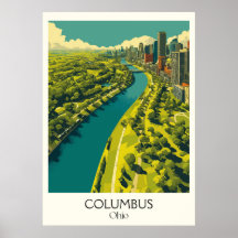 Columbus Ohio Hauptstadt City Skyline Modernes Stä