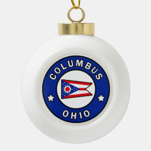 Columbus Ohio Keramik Kugel-Ornament