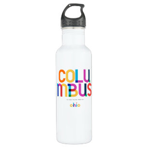 Columbus Ohio Mitte Jahrhundert, Pop Art, Edelstahlflasche