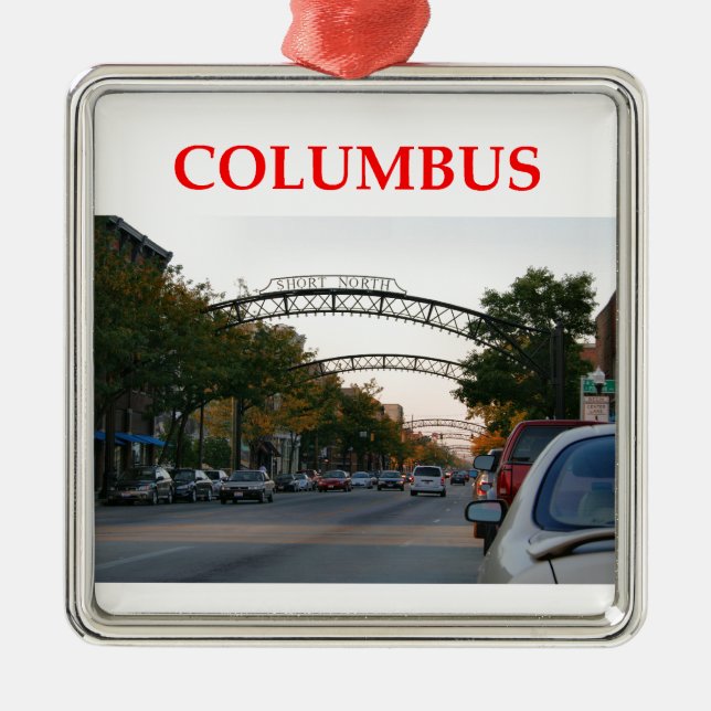 Columbus Ohio Ornament Aus Metall (Vorne)