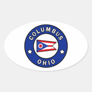 Columbus Ohio Ovaler Aufkleber