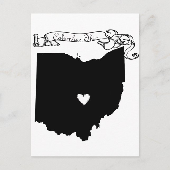 Columbus Ohio Postkarte (Vorderseite)