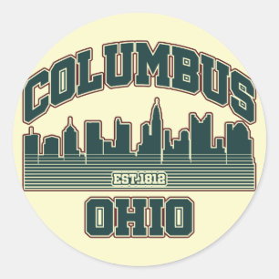 Columbus.Ohio Runder Aufkleber