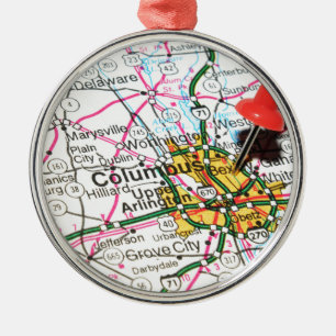 Columbus, Ohio Silbernes Ornament