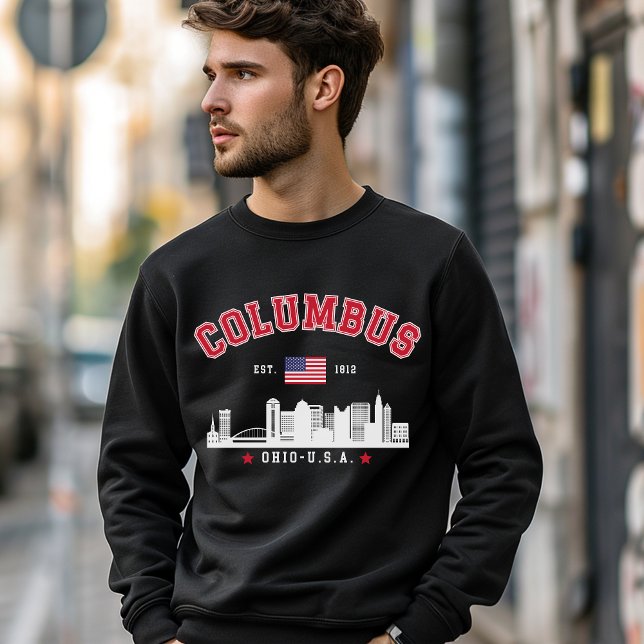Columbus Ohio Skyline Illustration Sweatshirt (Von Creator hochgeladen)