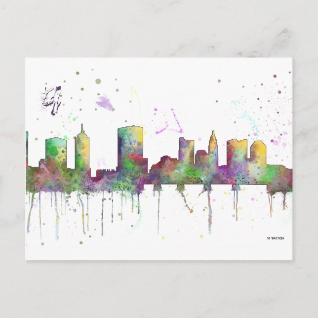 COLUMBUS, OHIO SKYLINE POSTKARTE (Vorderseite)