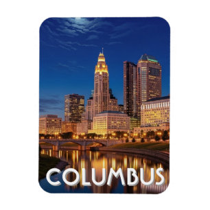 Columbus Ohio Skyline Reise Magnet