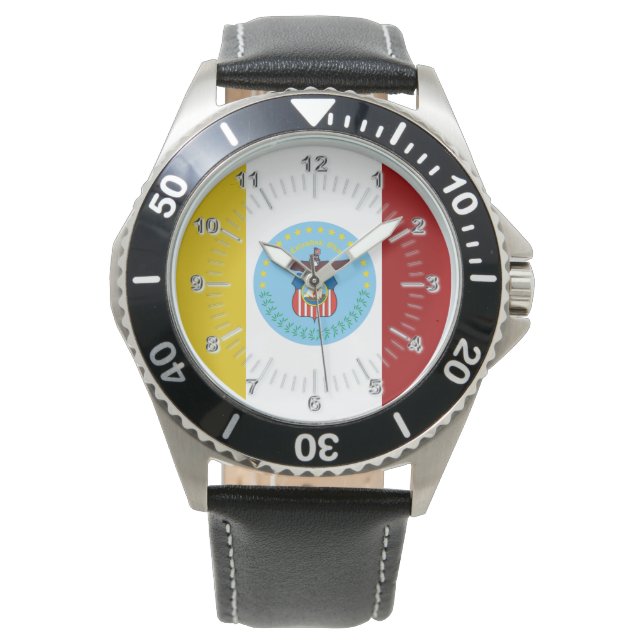 Columbus (Ohio) Stadtflagge Watch Armbanduhr (Vorderseite)