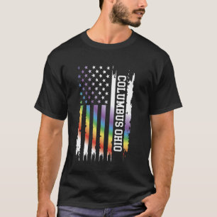 Columbus Ohio United Staaten Rainbow U T-Shirt