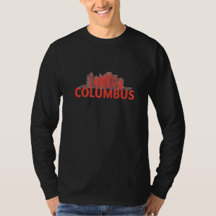 Columbus Ohio USA Stadt Skyline Silhouette Umriss T-Shirt