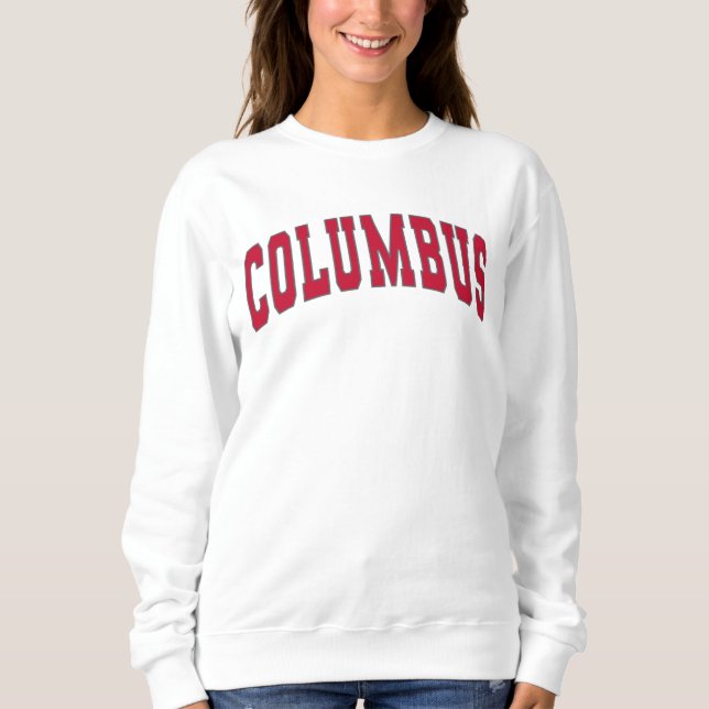 Columbus Ohio Vintage Vielfalt Uni Stil Sweats Sweatshirt (Vorderseite)