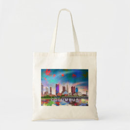 Columbus Skyline Abstrakt Art Tragetasche